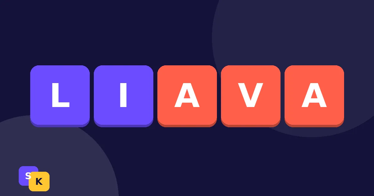 A row of colored letter tiles showing two short names being cut and joined into one new blended name